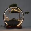 Backflow Incense Holder with Water Fountains and LED Light, Rockery, Deer and Plants Perfect for Relaxing or Home Decor (Deer witn Rockery) view 1