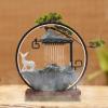 Backflow Incense Holder with Water Fountains and LED Light, Rockery, Deer and Plants Perfect for Relaxing or Home Decor (Deer witn Rockery) view 2