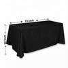 100% Polyester Tablecloth for Rectangular Table in Black (90" x 156") view 2