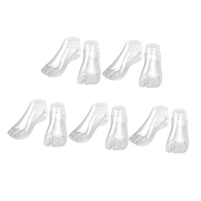 5 Pairs Thong Supports Plastic Foot Showcase Models Acrylic Shaper Stand Cm Shoe Holders Display Rings Model Shapers Tools Stands Store Retail Holder Transparent Toddler