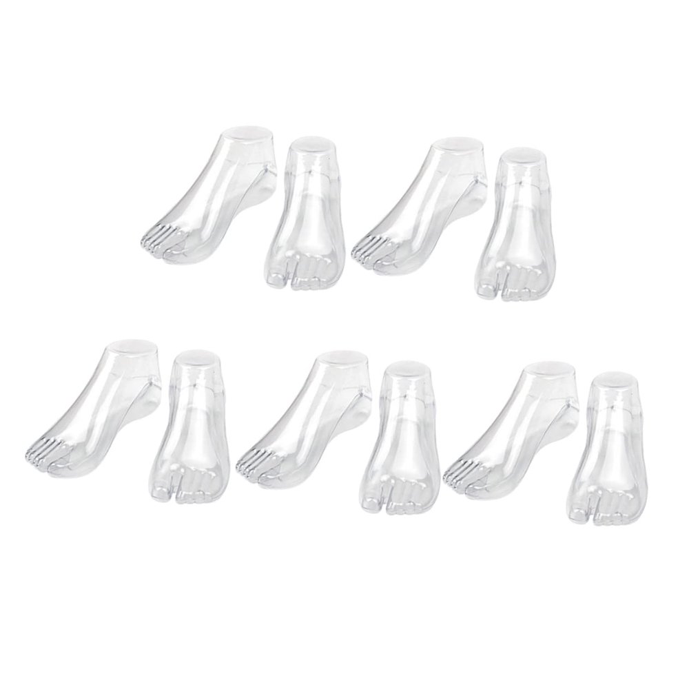 5 Pairs Thong Supports Plastic Foot Showcase Models Acrylic Shaper Stand Cm Shoe Holders Display Rings Model Shapers Tools Stands Store Retail Holder Transparent Toddler
