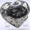 55mm 165g Iron Pyrite Cubes Druzy Geode Cluster Carved into Heart Polished Natural Sparkling Gemstone Crystal Mineral Specimen - Peru view 1