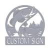 Metal Bass Fish Custom Sign view 1