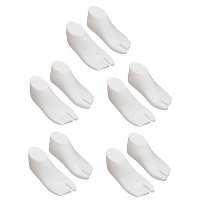 5Pairs Boy Girl Shoes Display Stands Feet Models for Shoe Support and Shape Preservation for Shops and Home Use Prevents Boy Girl 's Footwear