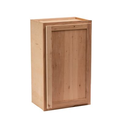 Quicklock RTA (Ready-to-Assemble) 30" Tall Wall Kitchen Cabinets - Shaker Style | 100% Hardwood | Made in America | Soft Close Hardware (Raw Cherry, 12" D x 24" W x 30" H)
