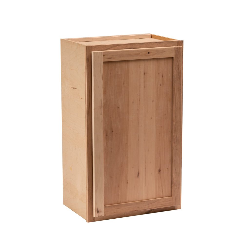 Quicklock RTA (Ready-to-Assemble) 30" Tall Wall Kitchen Cabinets - Shaker Style | 100% Hardwood | Made in America | Soft Close Hardware (Raw Cherry, 12" D x 24" W x 30" H)