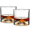 LIITON Mont Blanc Heavy Crystal Whiskey Glasses Gift Set of 2, Thick Freezable Bourbon Glass 1lb Each, Premium Valentine Gifts For Men, Frozen Crystal Chills Cocktails, 10 oz view 2