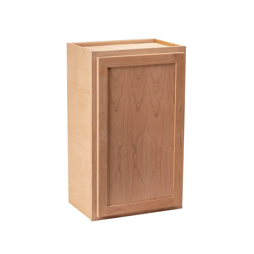 Quicklock RTA (Ready-to-Assemble) 30" Tall Wall Kitchen Cabinets - Shaker Style | 100% Hardwood | Made in America | Soft Close Hardware (Raw Cherry, 12" D x 12" W x 30" H)