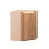 Quicklock RTA (Ready-to-Assemble) 30" Tall Wall Kitchen Cabinets - Shaker Style | 100% Hardwood | Made in America | Soft Close Hardware (Raw Hickory, 12" D x 24" W x 30" H Corner) view 1
