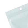 QQ Studio 100 Bags Resealable Aluimum Zipper Seal Food Storage Bags with Clear Window Stand Up Bottom Gusset Pouch for Snack Peanuts (7 Inch x 10 Inch, White & Clear) view 2
