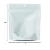 QQ Studio 100 Bags Resealable Aluimum Zipper Seal Food Storage Bags with Clear Window Stand Up Bottom Gusset Pouch for Snack Peanuts (7 Inch x 10 Inch, White & Clear) view 4