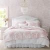 Laura Ashley - Queen Quilt Set, Soft & Reversible Cotton Floral Bedding with a Medium Weight Feel, 3 Piece Bed Set with Matching Pillowcases (Bedford Pink) view 1