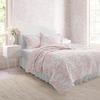 Laura Ashley - Queen Quilt Set, Soft & Reversible Cotton Floral Bedding with a Medium Weight Feel, 3 Piece Bed Set with Matching Pillowcases (Bedford Pink) view 4