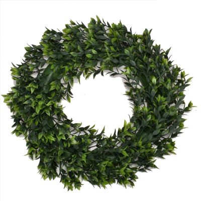 Welcome Wreath 42 CM Diameter Artificial Flower Wreath Grass Ring Pastoral Wedding Jungle Party Photography Green Leaves Artificial Plants Simulation Garland Door Decoration Artificial Eucalyptus Wrea