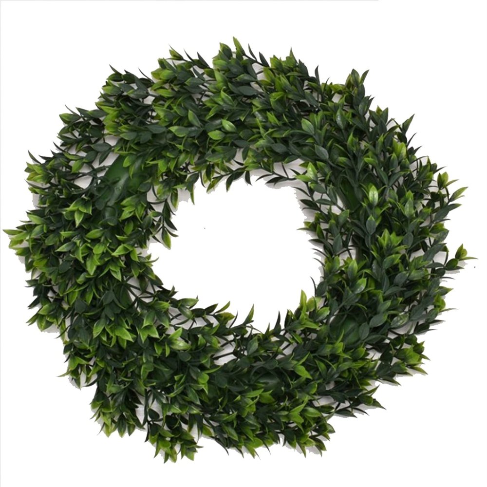 Welcome Wreath 42 CM Diameter Artificial Flower Wreath Grass Ring Pastoral Wedding Jungle Party Photography Green Leaves Artificial Plants Simulation Garland Door Decoration Artificial Eucalyptus Wrea