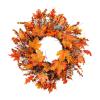 DYPASA Welcome Wreath Christmas Wreath Rattan Weave Berry Maple Leaf Wreath 45CM Door Hanging Wall Decor Thanksgiving VineRing Hotel Home Decoration Artificial Eucalyptus Wreath view 1
