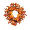 DYPASA Welcome Wreath Christmas Wreath Rattan Weave Berry Maple Leaf Wreath 45CM Door Hanging Wall Decor Thanksgiving VineRing Hotel Home Decoration Artificial Eucalyptus Wreath view 2