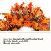 DYPASA Welcome Wreath Christmas Wreath Rattan Weave Berry Maple Leaf Wreath 45CM Door Hanging Wall Decor Thanksgiving VineRing Hotel Home Decoration Artificial Eucalyptus Wreath view 3