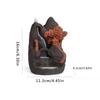 Incense Burner Retro Handmade Ceramic Backflow Incense Burner Waterfall Incense Holder Zen Ornament Home Office Study Tea Ceremony Decor Incense Holders view 2