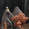 Incense Burner Retro Handmade Ceramic Backflow Incense Burner Waterfall Incense Holder Zen Ornament Home Office Study Tea Ceremony Decor Incense Holders view 3