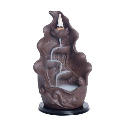 Incense Burner Waterfall Incense Burner Backflow Cone Stick Incense Holder with Base, Ceramic Incense Censer Home Office Yoga Teahouse Decor Incense Holders