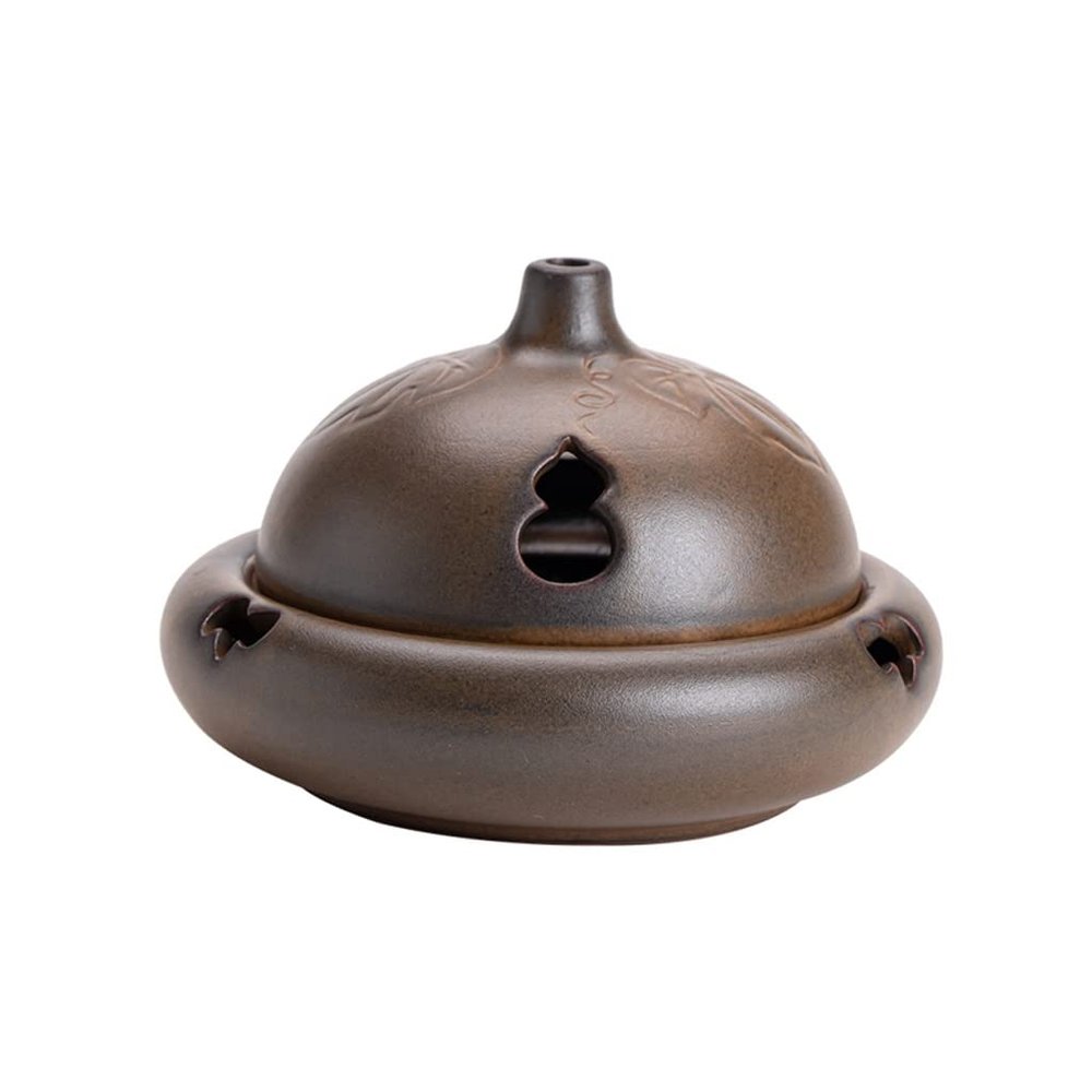 Incense Burner Ceramic Incene Burner withl Lid, Cone Burner, Porcelain Censer Suitable for Coil/Tower Incense, for Home Office Teahouse SPA Yoga Meditation Incense Holders