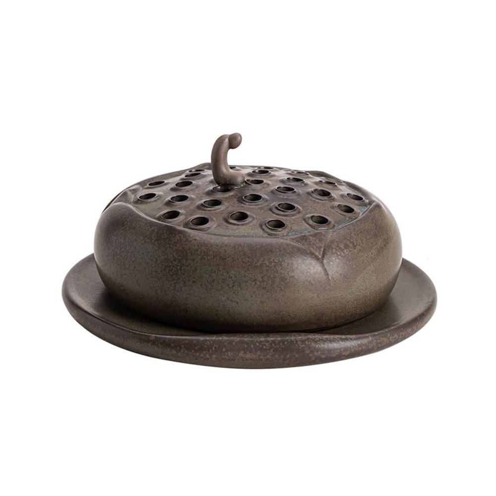 Incense Burner Lotus Incense Burner Ceramic Sandalwood Home Indoor Antique Incense Holder Home Office Teahouse Ornaments Zen Agarwood Censer Holder Incense Holders