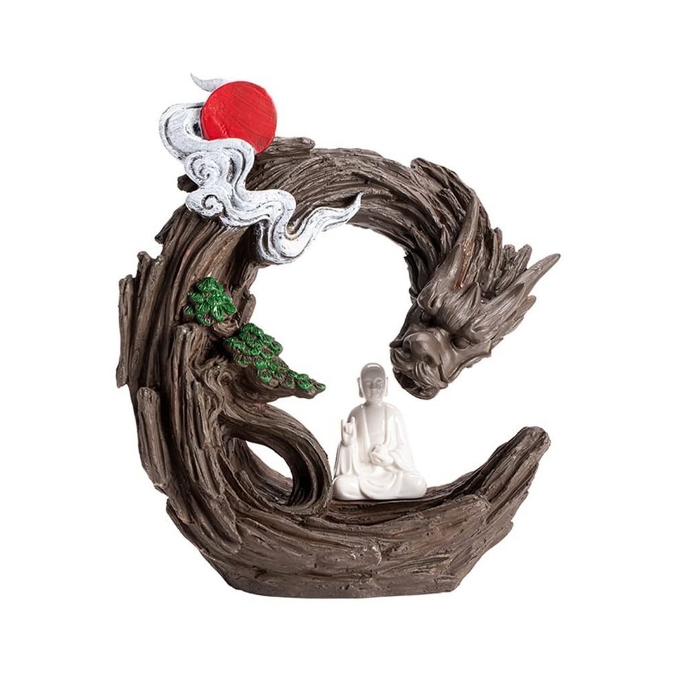 Incense Burner Dragon Backflow Incense Burner, Ceramic Waterfall Incense Holder for Home Office Yoga Studio Meditation Room Incense Holders