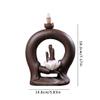 Incense Burner Lotus Bergamot Ceramic Incense Burner Backflow Incense Censer Home Decor Lotus Incense Stick Office Yoga Teahouse Meditation Zen Ornaments Incense Holders view 2