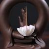 Incense Burner Lotus Bergamot Ceramic Incense Burner Backflow Incense Censer Home Decor Lotus Incense Stick Office Yoga Teahouse Meditation Zen Ornaments Incense Holders view 3