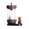 Incense Burner Backflow Incense Burner Ceramic Acrylic Plastic Cover Lotus Waterfall Incense Cones Holder Feng Shui Zen Home Office Yoga Desktop Ornaments Incense Holders view 1