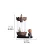 Incense Burner Backflow Incense Burner Ceramic Acrylic Plastic Cover Lotus Waterfall Incense Cones Holder Feng Shui Zen Home Office Yoga Desktop Ornaments Incense Holders view 2