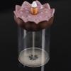 Incense Burner Backflow Incense Burner Ceramic Acrylic Plastic Cover Lotus Waterfall Incense Cones Holder Feng Shui Zen Home Office Yoga Desktop Ornaments Incense Holders view 4