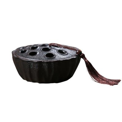 Incense Burner Ceramic Incense Burner with Lid, Lotus Pod Coil Incense Burner, for Home Office Teahouse Yoga Bedroom Meditation Incense Holders