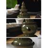 Incense Burner Ceramic Incense Burner with Lid, Incense Holder Censer, Porcelain Glaze Censer Holder for Incense Cone/Coil/Sticks, Home Office Teahouse Temple Decor Incense Holders view 3
