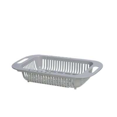 Pasta Strainer Basket Fruit Drainer Telescopic Storage Rack Drain Basket Filter Sink Free Punch Cleaning Bowl Rag Rack Kitchen Household Pull-out Storage Rack Rice Washing Bowl Vegetable Washing Baske
