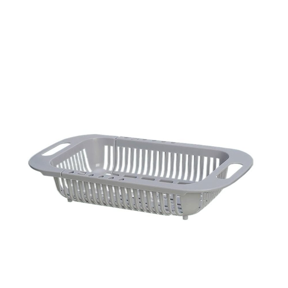 Pasta Strainer Basket Fruit Drainer Telescopic Storage Rack Drain Basket Filter Sink Free Punch Cleaning Bowl Rag Rack Kitchen Household Pull-out Storage Rack Rice Washing Bowl Vegetable Washing Baske