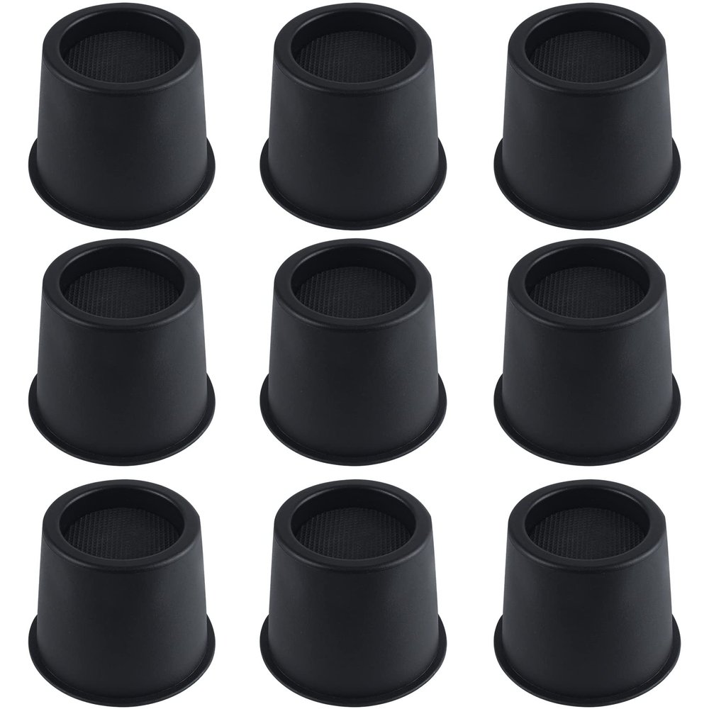 DEDU Bed Risers 3 Inch Heavy Duty 9 Pack, Furniture Risers for Sofas Supports Up to 6600 Lbs, Round Couch Risers for Bed, Couch, Desk or Chair (Black)