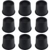 DEDU Bed Risers 3 Inch Heavy Duty 9 Pack, Furniture Risers for Sofas Supports Up to 6600 Lbs, Round Couch Risers for Bed, Couch, Desk or Chair (Black) view 1