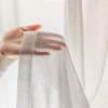 Artdix Extra Wide White Sheer Curtains 96 Inches Long 2 Panels Set, Timeless Pinch Pleat Linen Privacy Semi Solid Sheer Window Curtains, 2 Panels, 120 x 96 Inches, White view 1