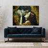 Sense Canvas Pop Art The Kiss Klimt 45 Canvas Art - Home Decor Wall Art Print Poster Painting Small 16x12 / 0.75" view 3