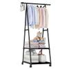 BNNP Drying Rack Household Stainless Steel Double-Layer Clothes Drying Rack Bedroom Multi-Functional Floor-to-Ceiling Coat Rack Movable Portable Dryer view 1