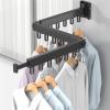 BNNP Drying Rack Foldable Clothes Drying Rack Wall-Mounted Retractable Clothes Drying Rack Suitable for Indoor and Outdoor Balcony Drying Portable Dryer view 3
