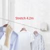 Drying Rack Multifunctional Portable Retractable Clothesline Punch-Free Stainless Steel Clothesline Suitable for Balcony Courtyard Portable Dryer ( Color : Brass ) view 3