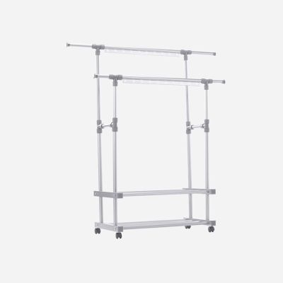BNNP Drying Rack Floor Drying Rack 3-Layer Foldable Clothes Rack Foldable Laundry Bracket Rolling Casters Suitable for Balcony Laundry Room Portable Dryer ( Color : 1 )