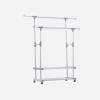 BNNP Drying Rack Floor Drying Rack 3-Layer Foldable Clothes Rack Foldable Laundry Bracket Rolling Casters Suitable for Balcony Laundry Room Portable Dryer ( Color : 1 ) view 1