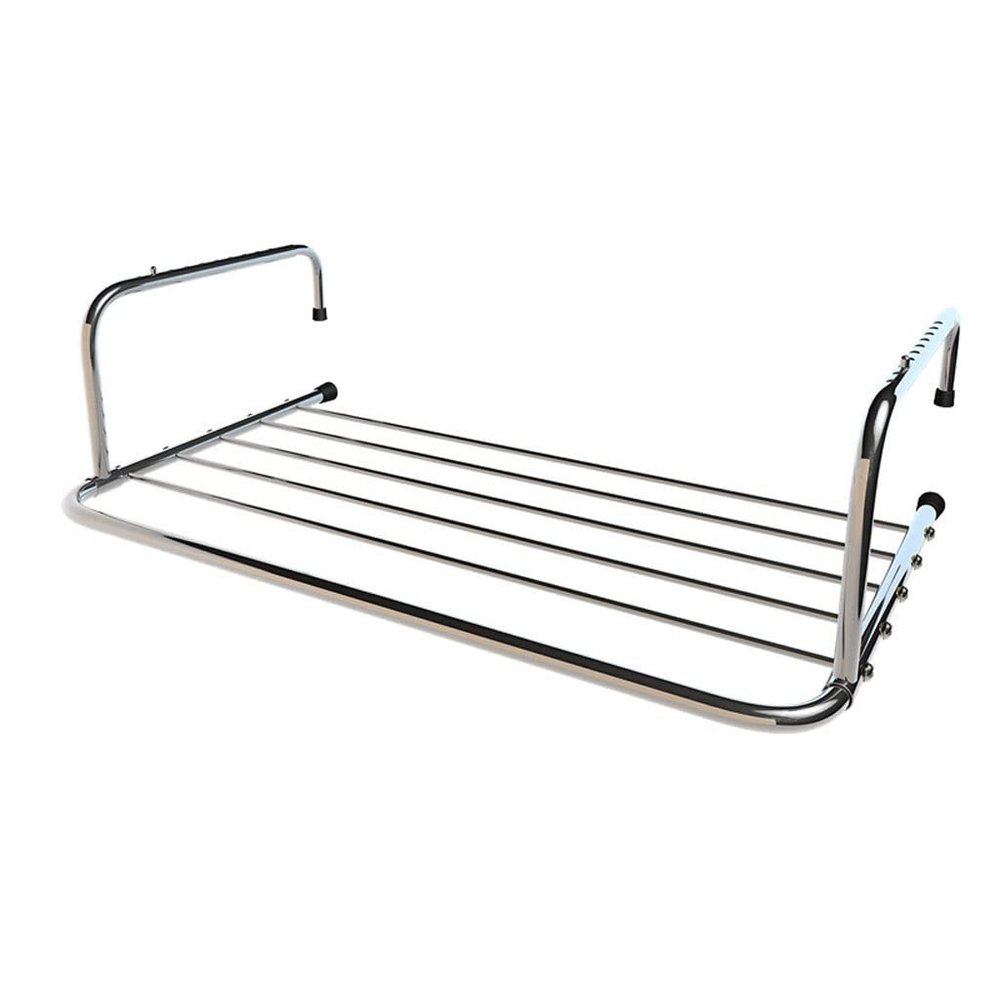 BNNP Drying Rack Stainless Steel Multifunctional Clothes Drying Rack Wall-Mounted Window Balcony Indoor Fence Small Clothes Drying Rack Portable Dryer