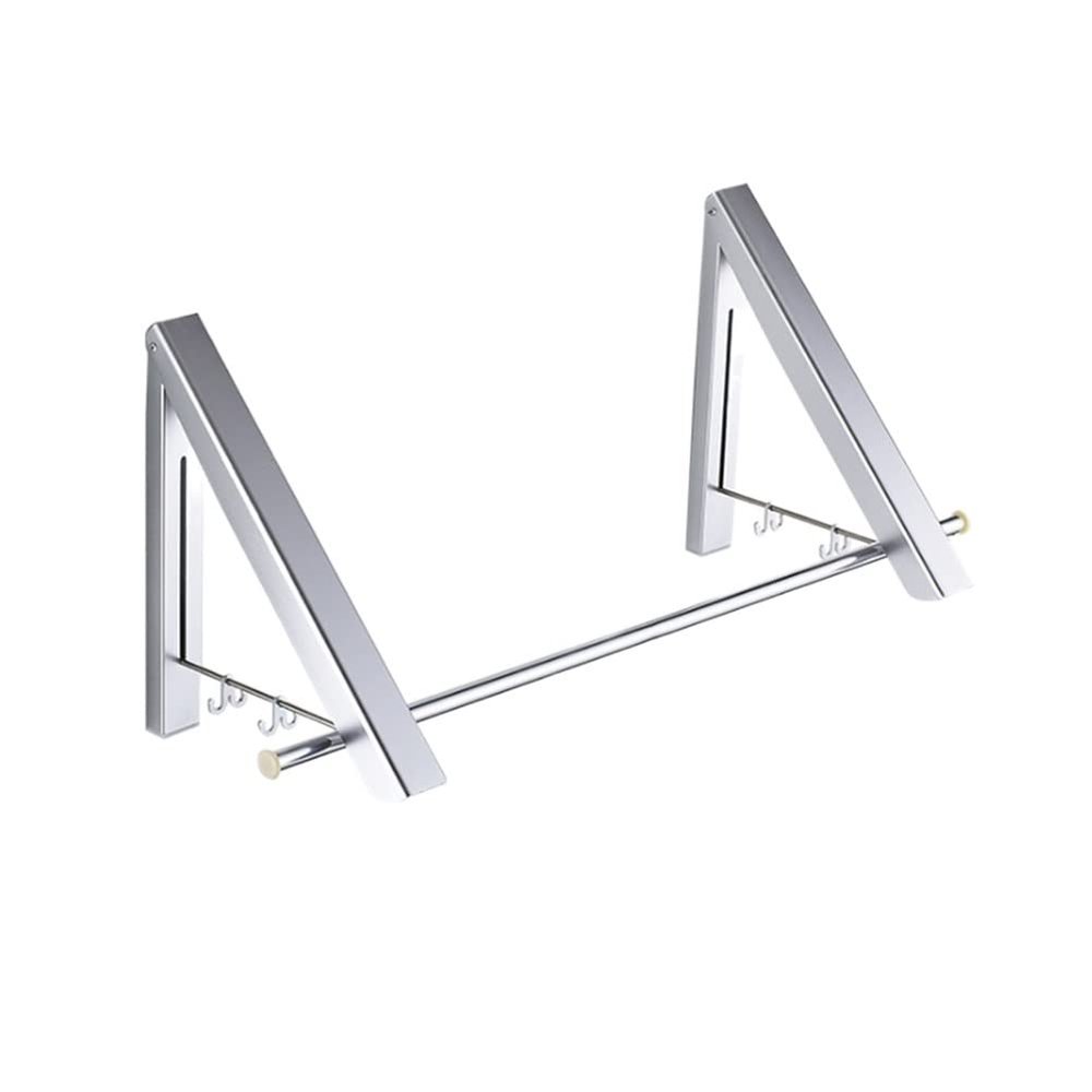 BNNP Drying Rack Stainless Steel Folding Clothes Rack Multifunctional Invisible Telescopic Clothes Rack Suitable for Balcony Laundry Room Portable Dryer ( Color : B )