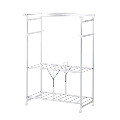 BNNP Drying Rack Foldable Clothes Drying Rack Indoor and Outdoor Removable Clothes Drying Rack Home Double-Layer Clothes Drying Rod Balcony Portable Dryer
