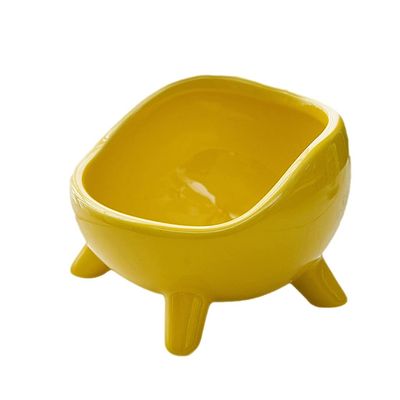 Ceramic Tray Coffee Table Decor, Key Bowl for Entryway Table Creative Home Decorative Porch Desktop Storage Ornaments, Key Phone Change Watches Candy Entryway Tray ( Color : Yellow , Size : 17cm )